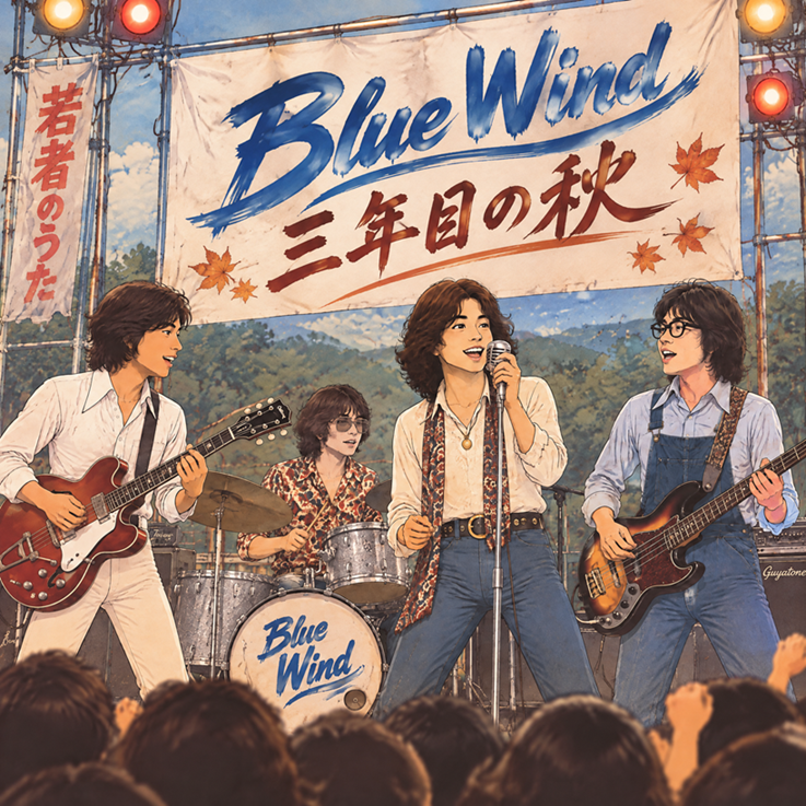 『三年目の秋　The Blue Wind』のアートワーク